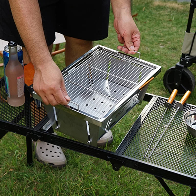 Portable barbecue grill, easy to carry, compact and convenient in design, suitable for picnic cooking | portable barbecue