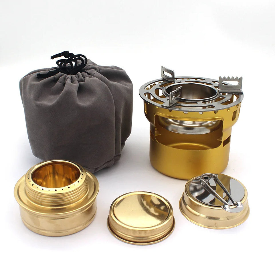 Portable Alcohol Stove Mini Camping Burner Cooker Grill For Backpacking Travel Picnic Emergency Survival Gear Outdoor Cooking