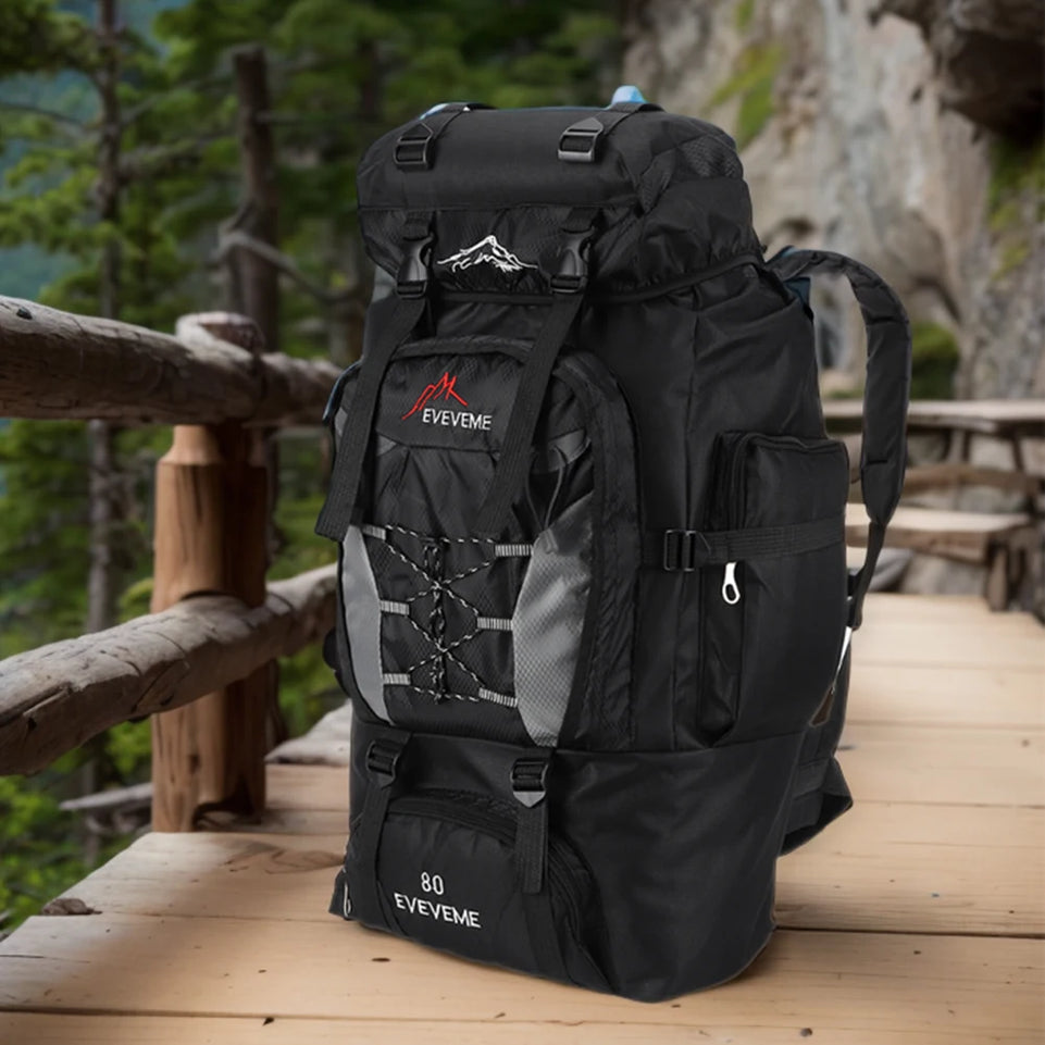 80L Hiking Climbing Backpack Camping Trekking Bag Waterproof Outdoor Sports Mountaineering Bags Rucksack Large Travel Backpacks