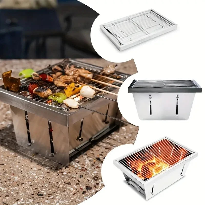 Portable barbecue grill, easy to carry, compact and convenient in design, suitable for picnic cooking | portable barbecue