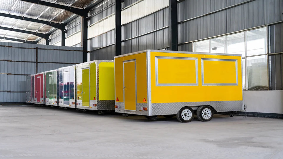 Portable Food Truck Mobile Trailer With Cooking Station Full Kitchen Equipment For Outdoor Events BBQ Business Use