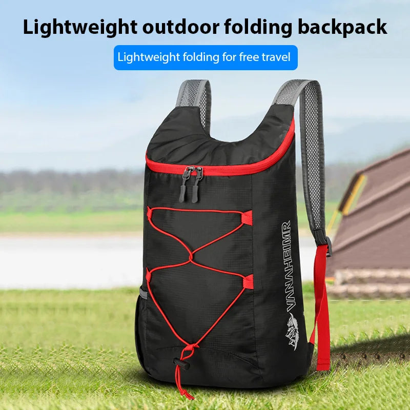New Outdoor Waterproof Foldable Backpack Large Capacity Portable Camping Hiking Travel Daypack Leisure Men Women Sport Bags