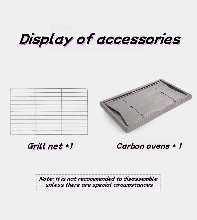 Portable barbecue grill, easy to carry, compact and convenient in design, suitable for picnic cooking | portable barbecue
