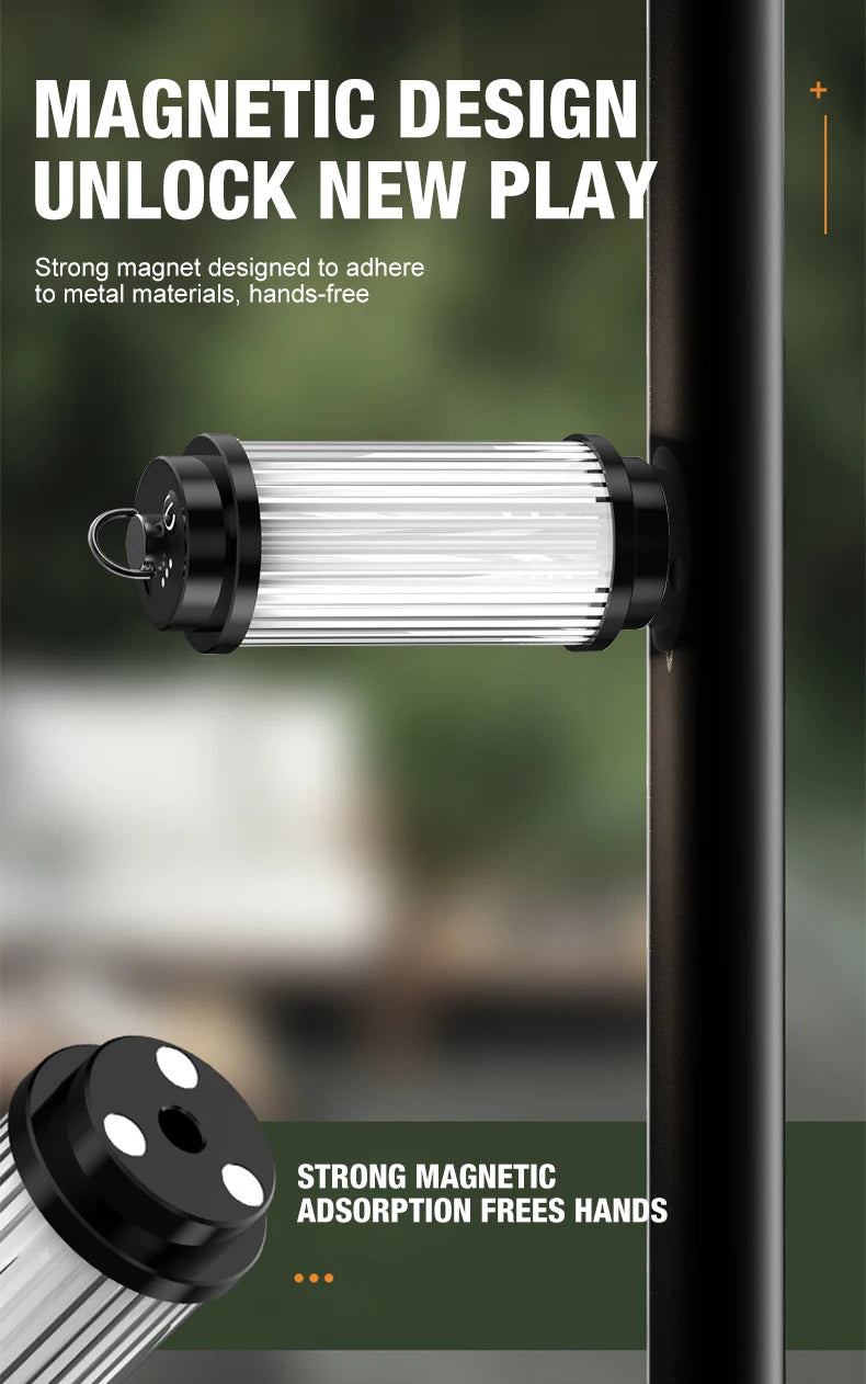 Outdoor camping tools camping lights 5 kinds of lights adjustable ceiling can be connected with the bracket TYPE-C charging.