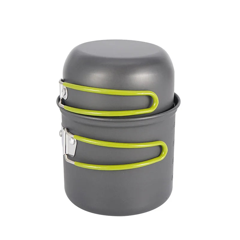 Pacoone Ultralight Camping Cooking Utensils Outdoor Tableware Pot Set Hiking Picnic Travel Tourist Dishes Supplies Equipment