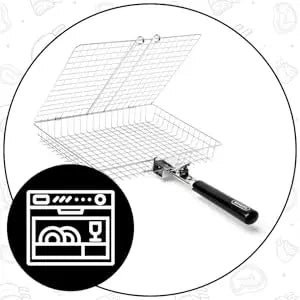 Portable  Metal iron Folding Grill Basket BBQ Grill Basket With Handle for Fish Vegetables Shrimp Cook Accessories Outdoor