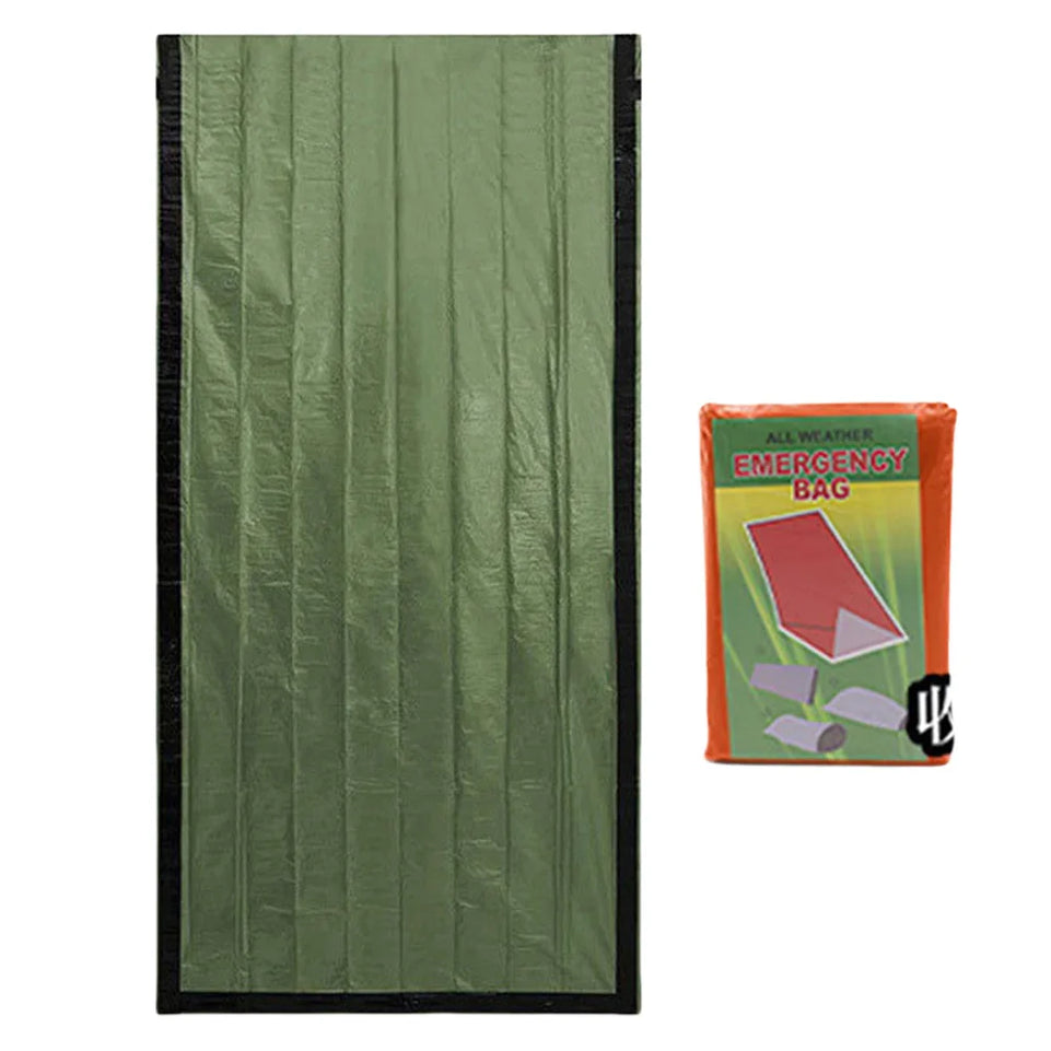 Survival Sleeping Bag Thermal Bivy Sack Portable Thermal Sleeping Bag Survival Gear for Camping Hiking Outdoor Adventure