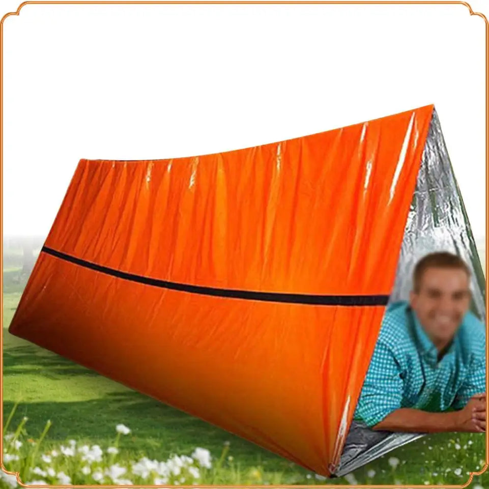 Survival Sleeping Bag Thermal Bivy Sack Portable Thermal Sleeping Bag Survival Gear for Camping Hiking Outdoor Adventure
