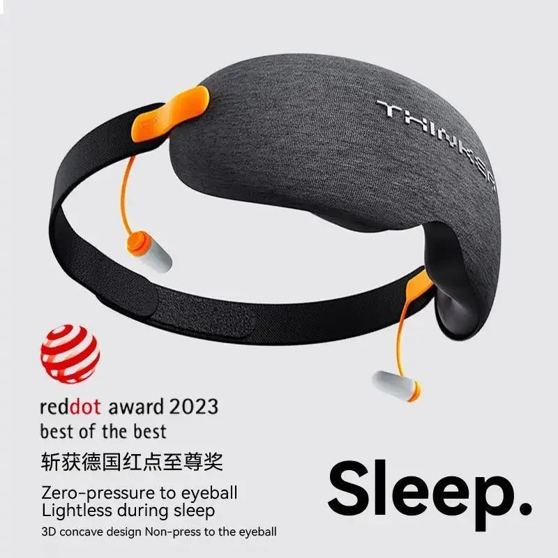 Sleeping during lunch break, lightweight integrated blackout and noise reducing earplugs, sleep eye protection, travel goggles