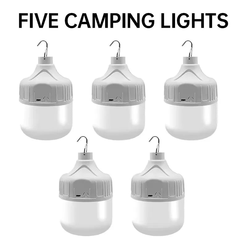 Portable Camping Light USB Rechargeable Led Bulb Emergency Lighting Flashlight Lights Outdoor Picnics Hanging Tent Light