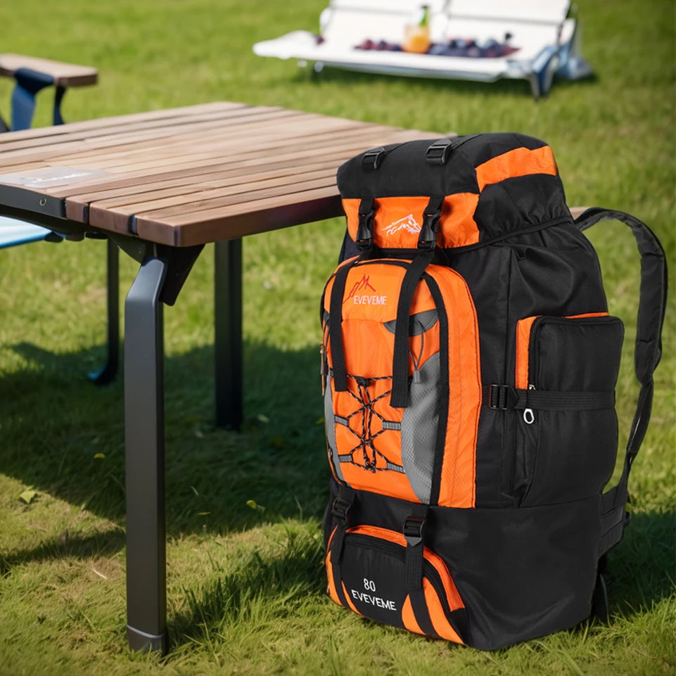 80L Hiking Climbing Backpack Camping Trekking Bag Waterproof Outdoor Sports Mountaineering Bags Rucksack Large Travel Backpacks