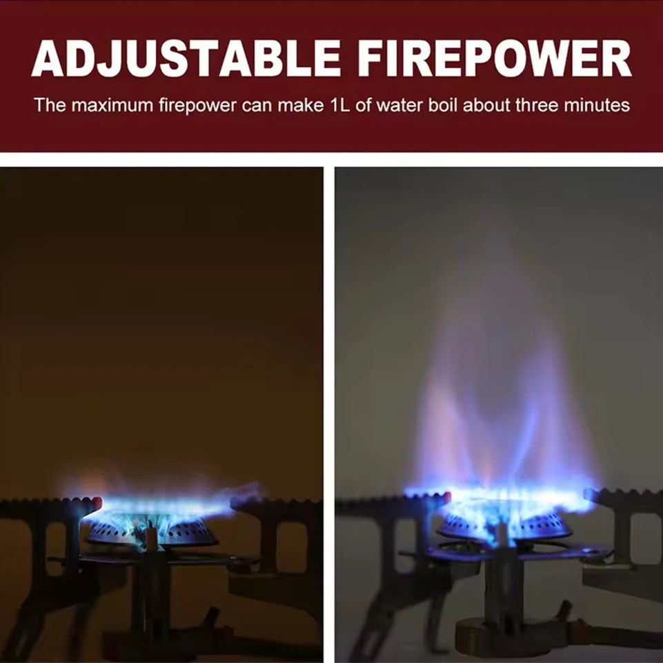 1pc Portable Camping Gas Stove Folding Outdoor Backpacking Stove Tourist Equipment For Cooking Hiking Picnic