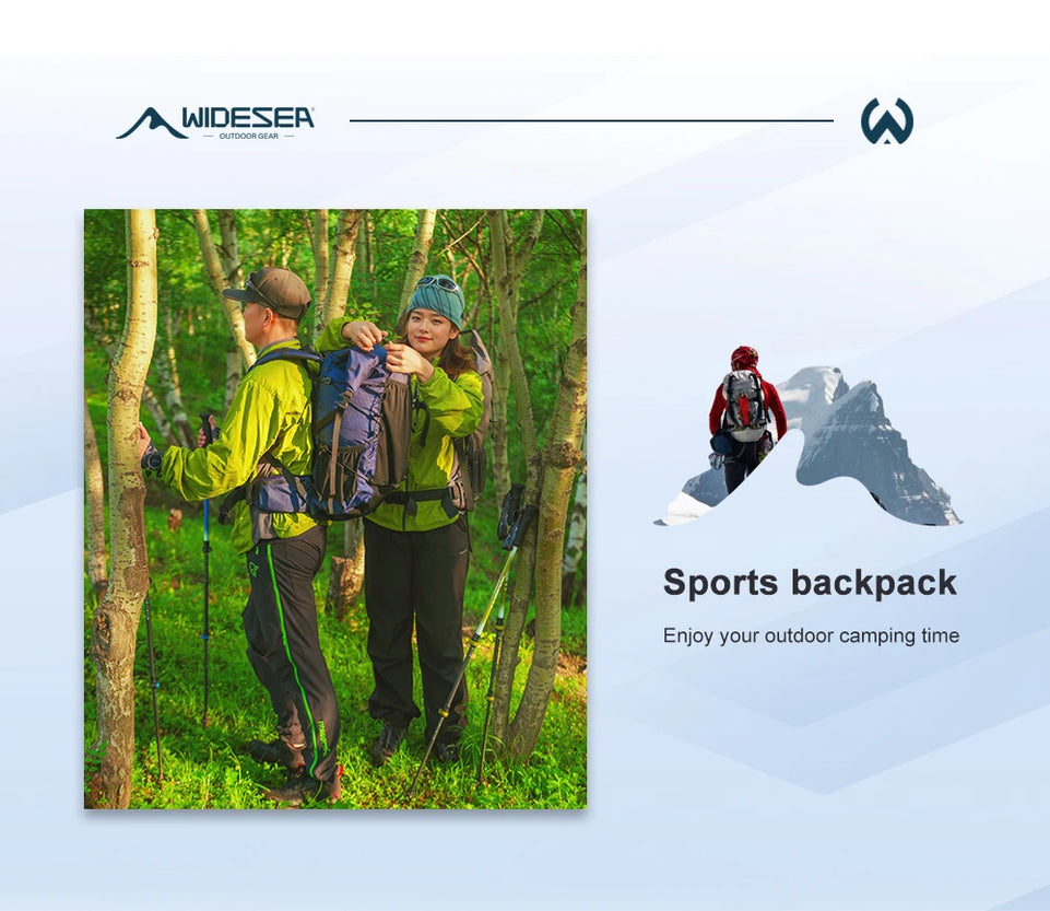 Outdoor Camping Backpack 40L Hiking Bag Sports Men's Backpacks Ultralight Waterproof Trekking Travel Essentials Camping Supplies