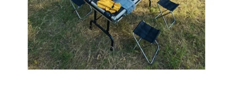 Multi-functional Cooking Mobile Kitchen Folding Dining Table Barbecue Camping Box Outdoors Portable Cooking Supplies Accessories