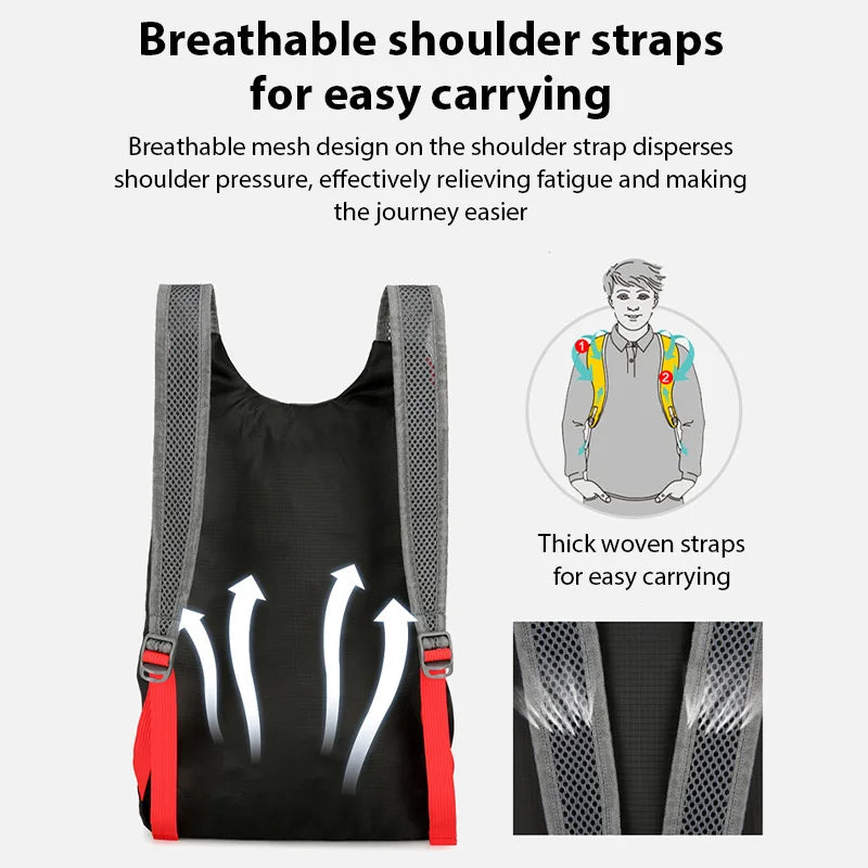 New Outdoor Waterproof Foldable Backpack Large Capacity Portable Camping Hiking Travel Daypack Leisure Men Women Sport Bags