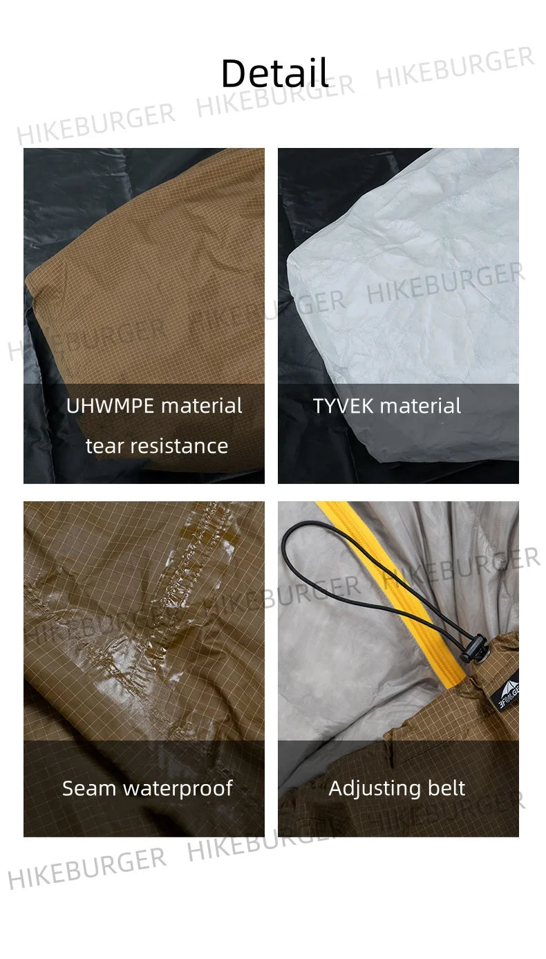 3F UL GEAR UHWMPE/TYVEK Outdoor Sleeping Bag Foot Waterproof Cover Camping Moisture-proof Breathable Dirtproof Inner Liner Cover