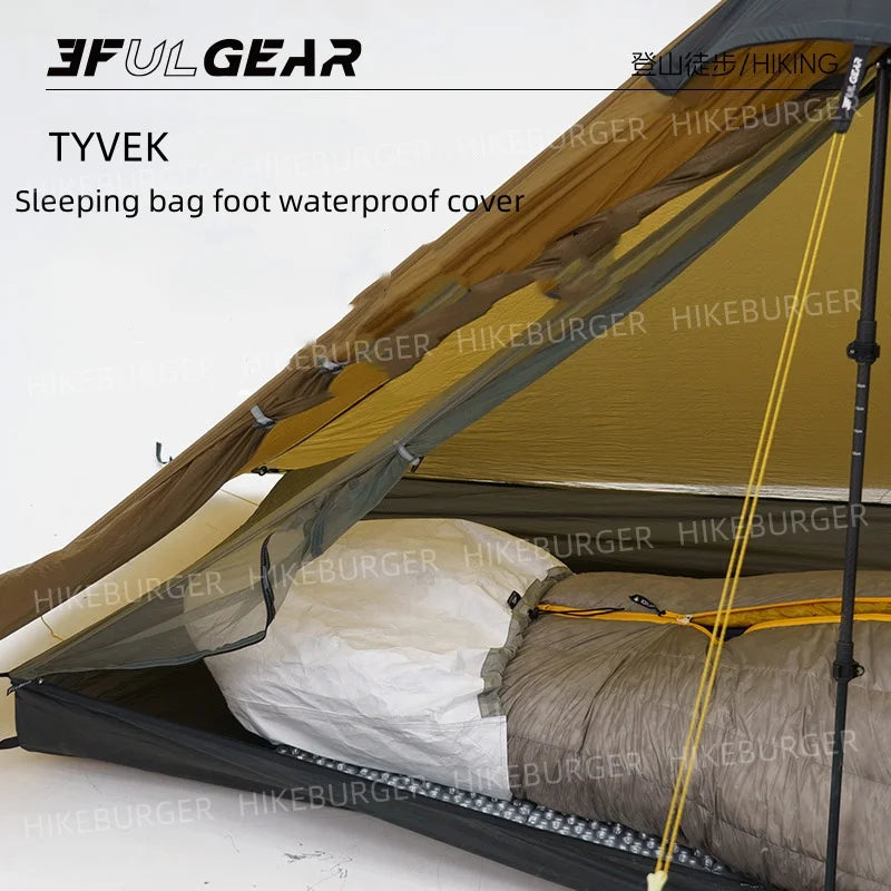 3F UL GEAR UHWMPE/TYVEK Outdoor Sleeping Bag Foot Waterproof Cover Camping Moisture-proof Breathable Dirtproof Inner Liner Cover