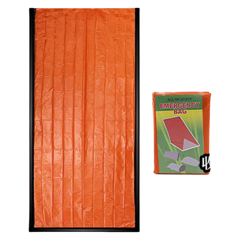 Survival Sleeping Bag Thermal Bivy Sack Portable Thermal Sleeping Bag Survival Gear for Camping Hiking Outdoor Adventure