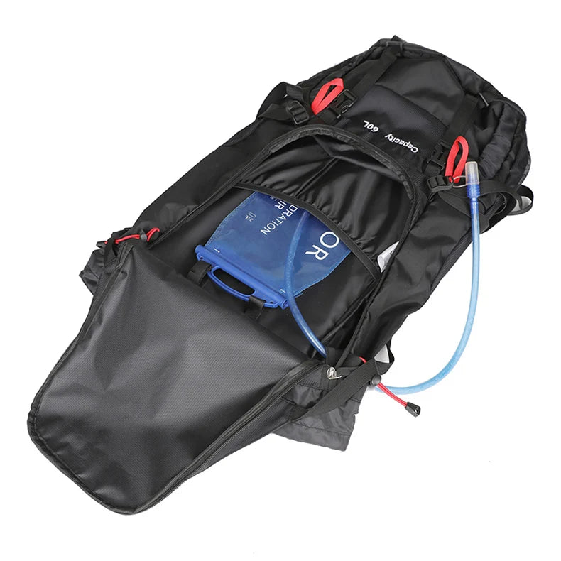 60L Camping Backpack Large Capacity Hiking Travel Outdoor Shoulder Bag Waterproof Trekking Climbing Mountaineering Rucksack