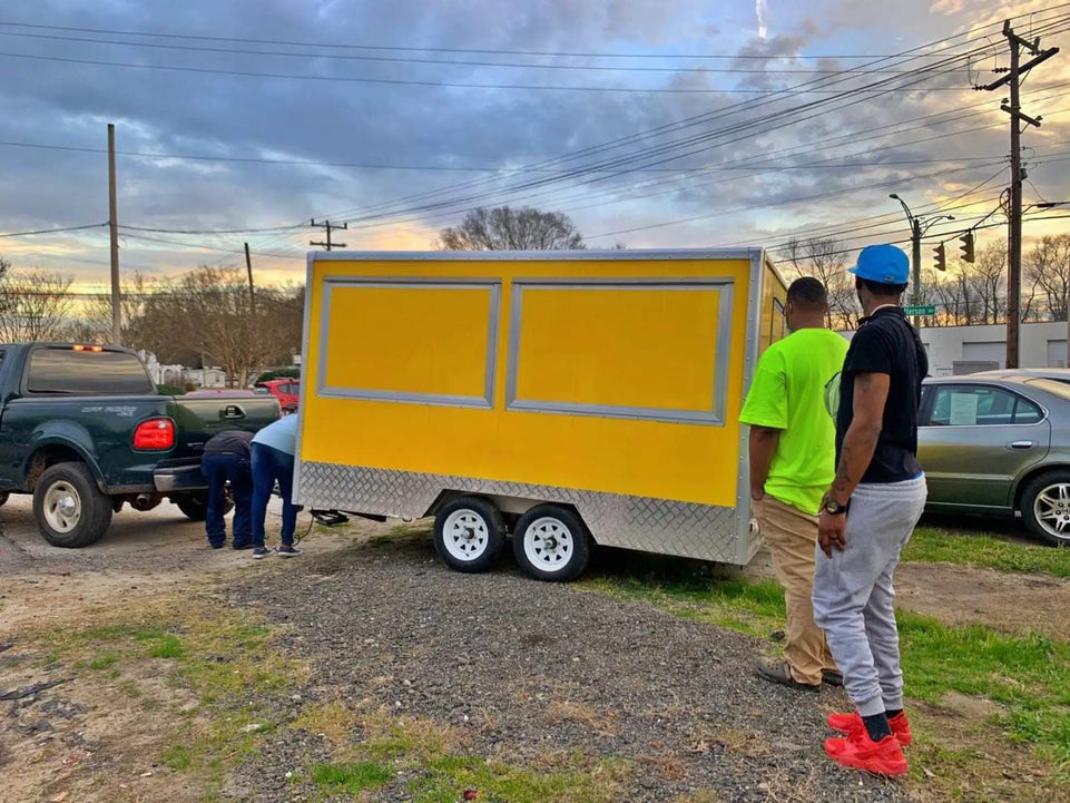 Portable Food Truck Mobile Trailer With Cooking Station Full Kitchen Equipment For Outdoor Events BBQ Business Use