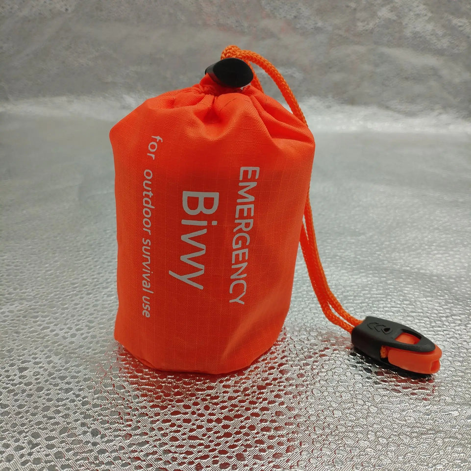 Outdoor Emergency Survival Sleeping Bag Thermal Blanket Mylar Waterproof Reusable Sack Portable Camping Hiking Emergency Gear