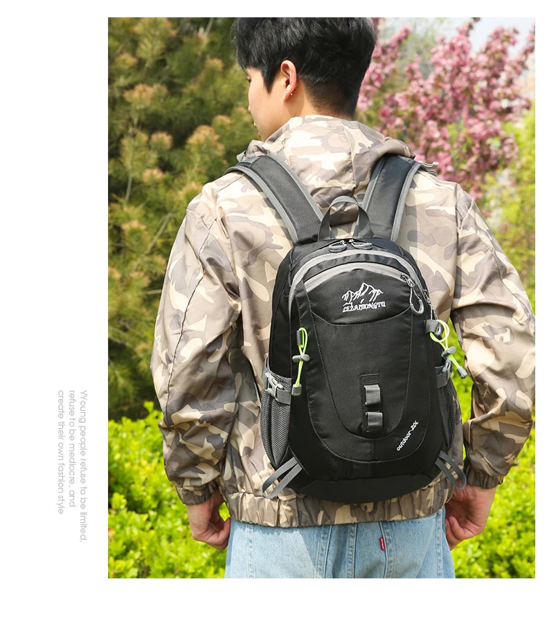 Durable, trendy, small-capacity outdoor backpack suitable for short trips, hiking, cycling, camping, and mountain climbing