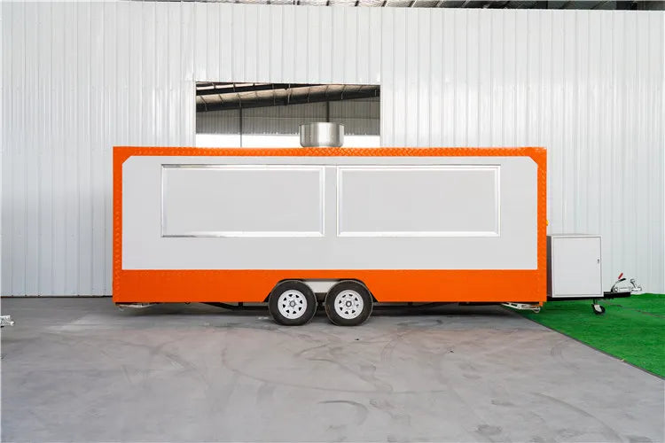 Portable Food Truck Mobile Trailer With Cooking Station Full Kitchen Equipment For Outdoor Events BBQ Business Use