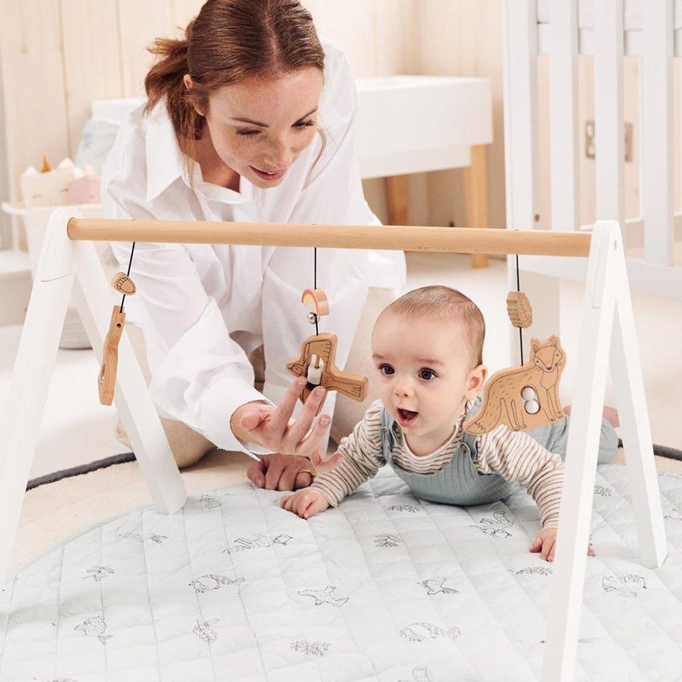 Wooden Baby Gym, Woodland Animals by Ryn Frank